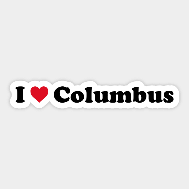 I Love Columbus Sticker by Novel_Designs